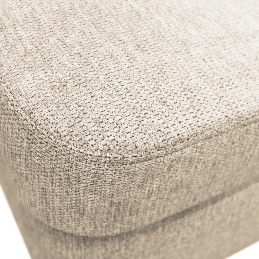 U-vormige gestoffeerde opvouwbare hoekbank SERPA links beige
