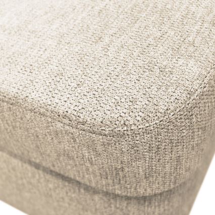 U-vormige gestoffeerde opvouwbare hoekbank SERPA rechts beige