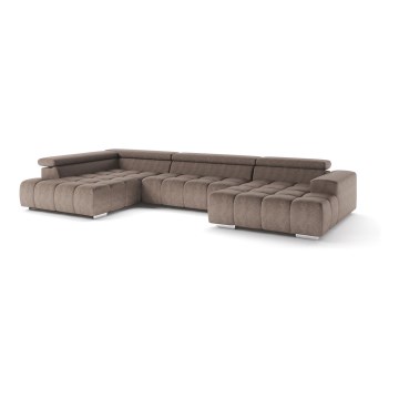 U-vormige hoekbank TROPEA beige