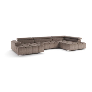 U-vormige hoekbank TROPEA beige