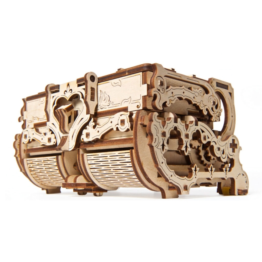 Ugears - 3D houten mechanische puzzel Antiek sieradendoosje