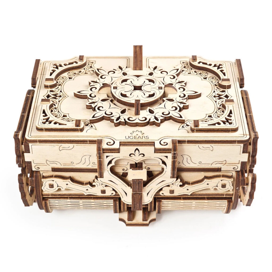 Ugears - 3D houten mechanische puzzel Antiek sieradendoosje