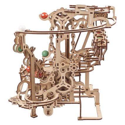 Ugears - 3D houten mechanische puzzel Knikkerloop ketting