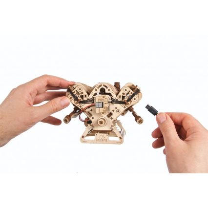 Ugears - 3D houten mechanische puzzel V8-motor
