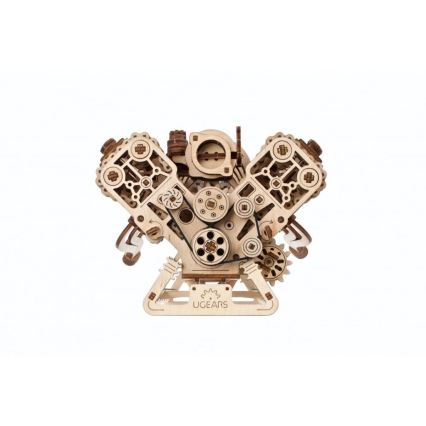 Ugears - 3D houten mechanische puzzel V8-motor