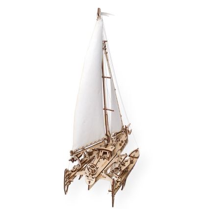 Ugears - 3D houten mechanische puzzel Zeilboot Merihobus trimaran