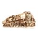 Ugears - Puzzle 3D mécanique en bois V-Express locomotive à vapeur avec tender