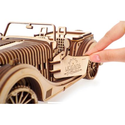 Ugears - Puzzle 3D mécanique en bois Voiture roadster