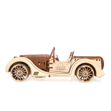 Ugears - Puzzle 3D mécanique en bois Voiture roadster