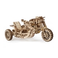 Ugears - Puzzle mécanique 3D en bois Moto Scrambler avec chariot