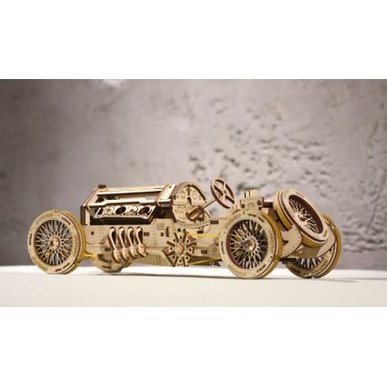 Ugears - Puzzle mécanique 3D en bois U9 Voiture Grand Prix