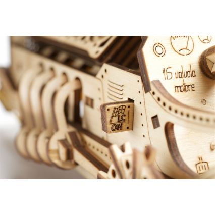 Ugears - Puzzle mécanique 3D en bois U9 Voiture Grand Prix