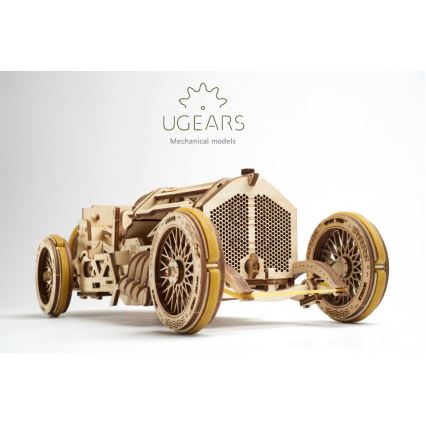 Ugears - Puzzle mécanique 3D en bois U9 Voiture Grand Prix