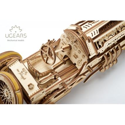 Ugears - Puzzle mécanique 3D en bois U9 Voiture Grand Prix