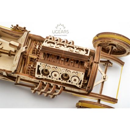 Ugears - Puzzle mécanique 3D en bois U9 Voiture Grand Prix