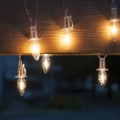 Uitbreidbaar LED-kerstlichtsnoer voor buiten CONE FILAMENT 20xE10 14m helder/warmwit IP44, Gemaakt in Tsjechië