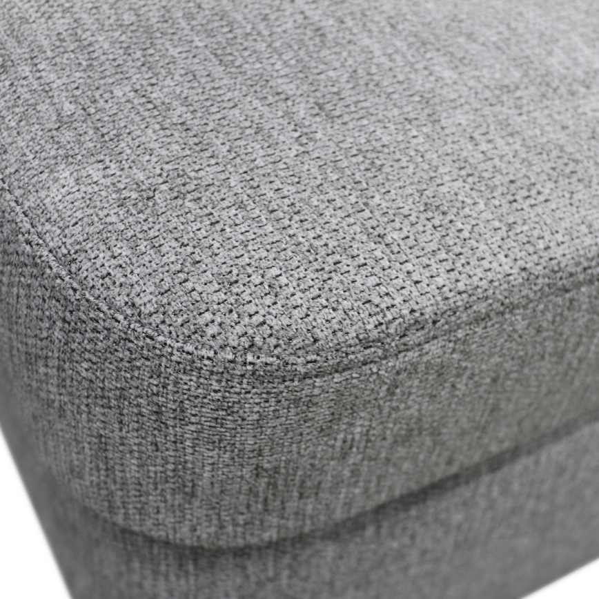 Uitklapbare U-vormige hoekbank SERPA, links, grijs, met opbergruimte