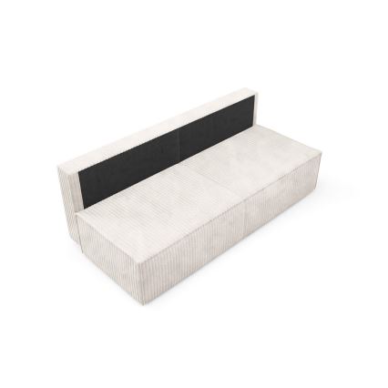 Uitschuifbare driezitsbank met opbergruimte TERAMO beige