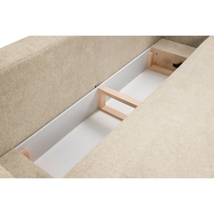 Uitschuifbare 3-zitsbank OLBIA, beige