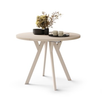Uitschuifbare eettafel ARTUR beige