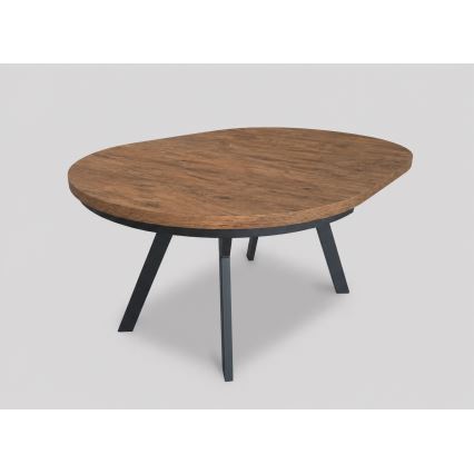 Uitschuifbare eettafel CENTRO 100/140x77 cm eik Lefkas/zwart