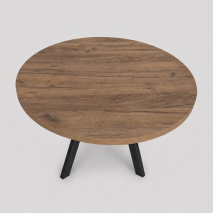 Uitschuifbare eettafel CENTRO 100/140x77 cm eik Lefkas/zwart
