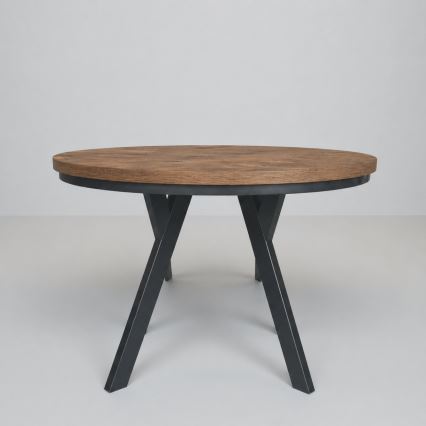 Uitschuifbare eettafel CENTRO 100/140x77 cm eik Lefkas/zwart