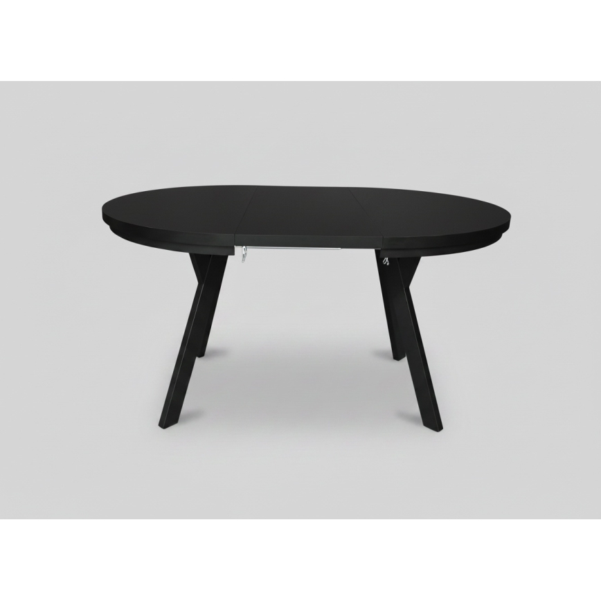 Uitschuifbare eettafel CENTRO 100/140x77 cm zwart