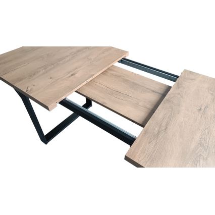 Uitschuifbare eettafel COLIN eiken