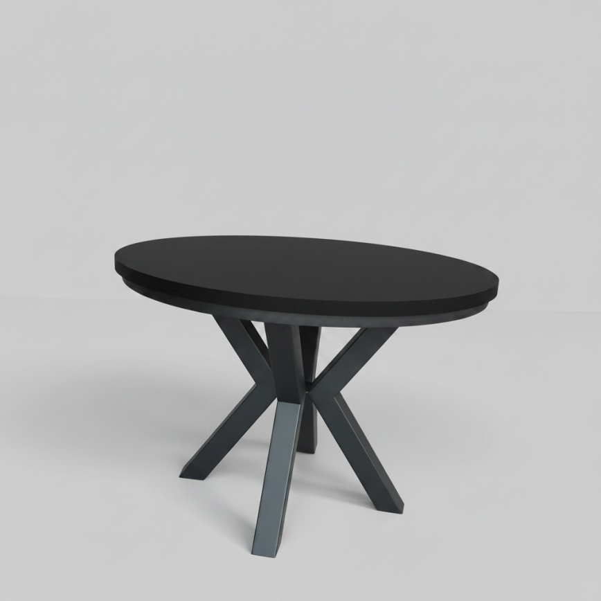 Uitschuifbare eettafel CONVI 100/140x73 cm zwart