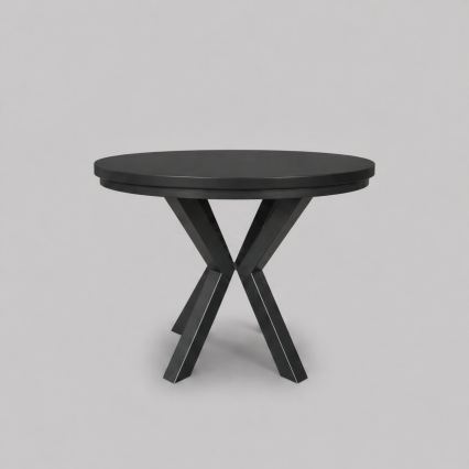 Uitschuifbare eettafel CONVI 100/140x73 cm zwart