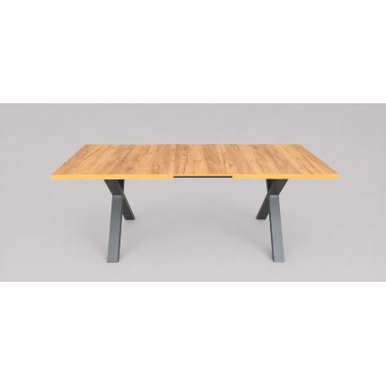 Uitschuifbare eettafel DOMO 150/190x80 cm craft eiken/zwart