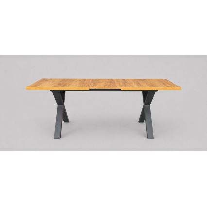 Uitschuifbare eettafel DOMO 150/190x80 cm craft eiken/zwart