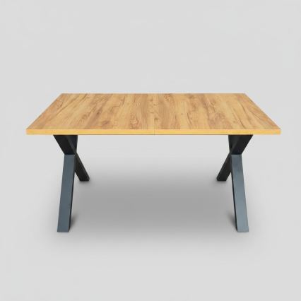 Uitschuifbare eettafel DOMO 150/190x80 cm craft eiken/zwart