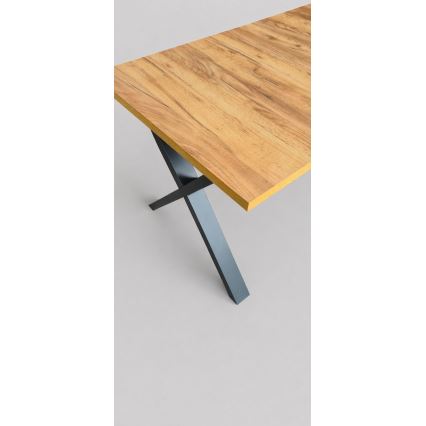 Uitschuifbare eettafel DOMO 150/190x80 cm craft eiken/zwart