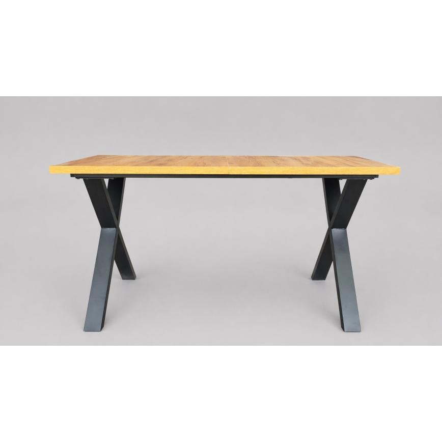 Uitschuifbare eettafel DOMO 150/190x80 cm craft eiken/zwart
