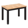 Uitschuifbare eettafel DOO 120/160x75 cm artisan eiken/zwart