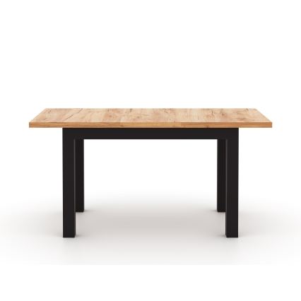 Uitschuifbare eettafel DOO 120/160x75 cm dub craft/zwart