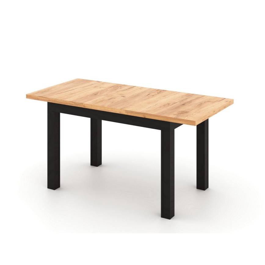 Uitschuifbare eettafel DOO 120/160x75 cm dub craft/zwart