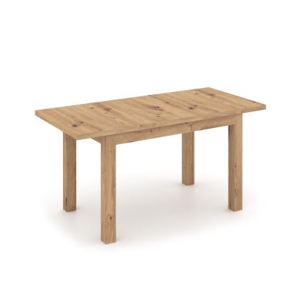 Uitschuifbare eettafel DOO 120/160x75 cm eiken artisan