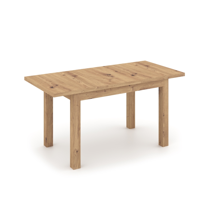 Uitschuifbare eettafel DOO 120/160x75 cm eiken artisan