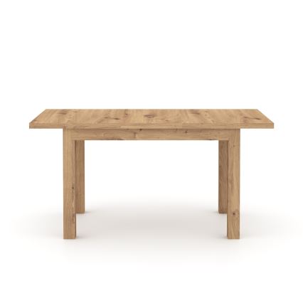 Uitschuifbare eettafel DOO 120/160x75 cm eiken artisan