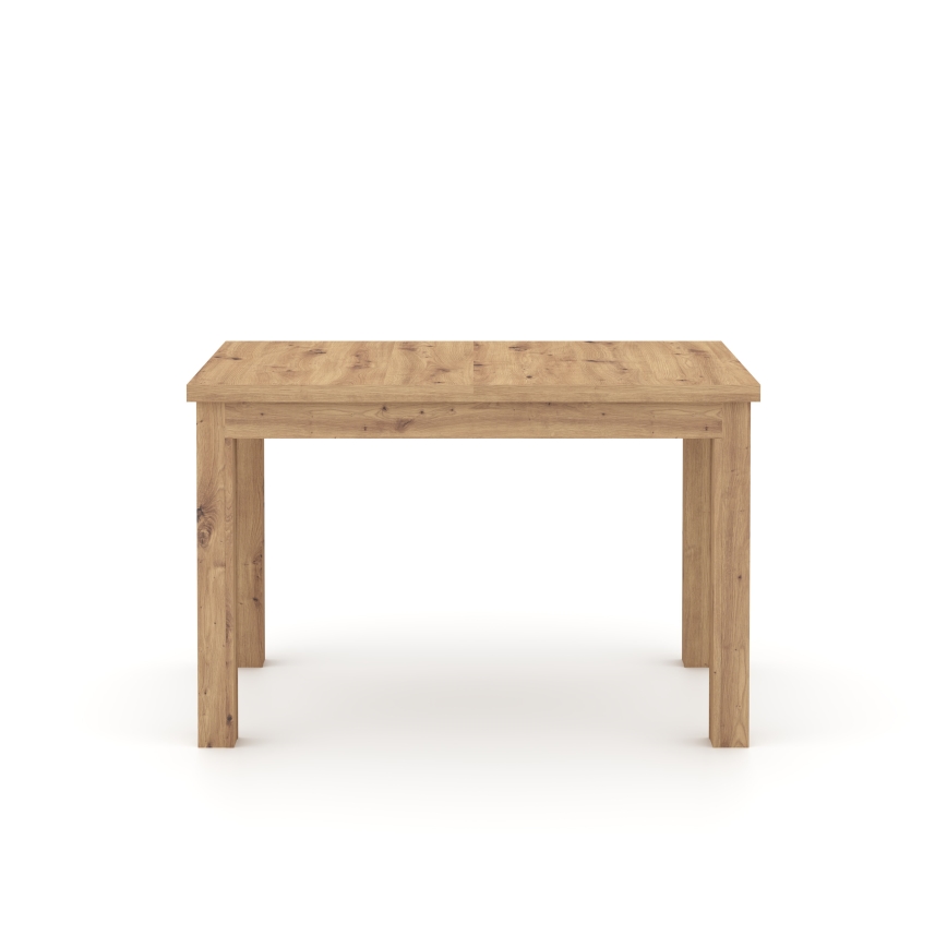 Uitschuifbare eettafel DOO 120/160x75 cm eiken artisan