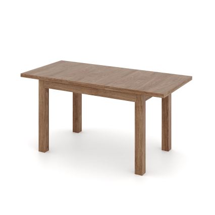 Uitschuifbare eettafel DOO 120/160x75 cm lichte walnoot