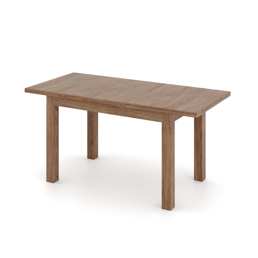 Uitschuifbare eettafel DOO 120/160x75 cm lichte walnoot