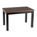 Uitschuifbare eettafel DOO 120/160x75 cm macadamia/zwart