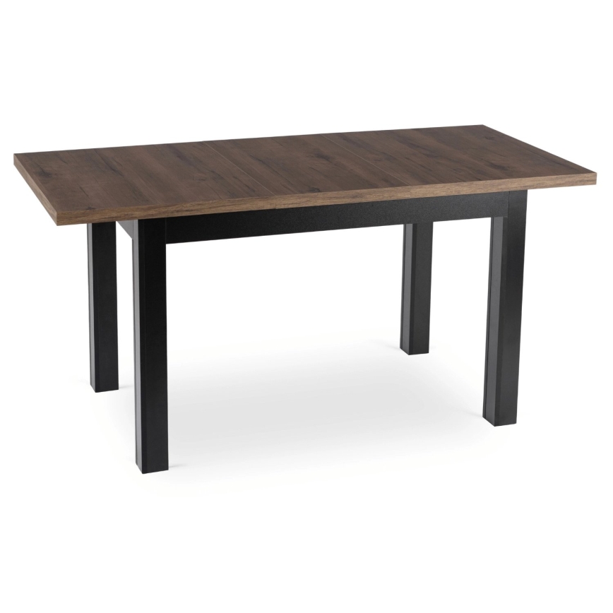 Uitschuifbare eettafel DOO 120/160x75 cm macadamia/zwart