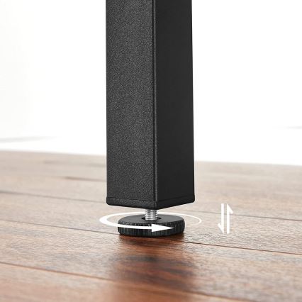 Uitschuifbare eettafel ELDUR bruin/zwart