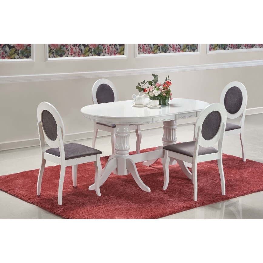 Uitschuifbare eettafel FUERTE 150/190x90 cm wit