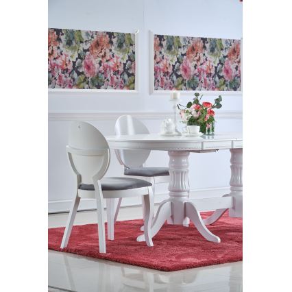 Uitschuifbare eettafel FUERTE 150/190x90 cm wit